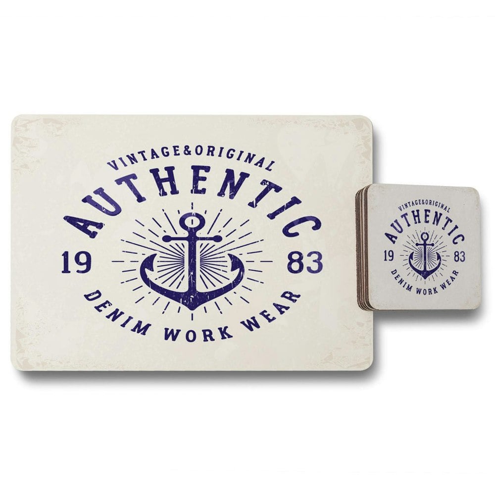 New Product Vintage Anchor Logo (Placemat & Coaster Set)  - Andrew Lee Home and Living