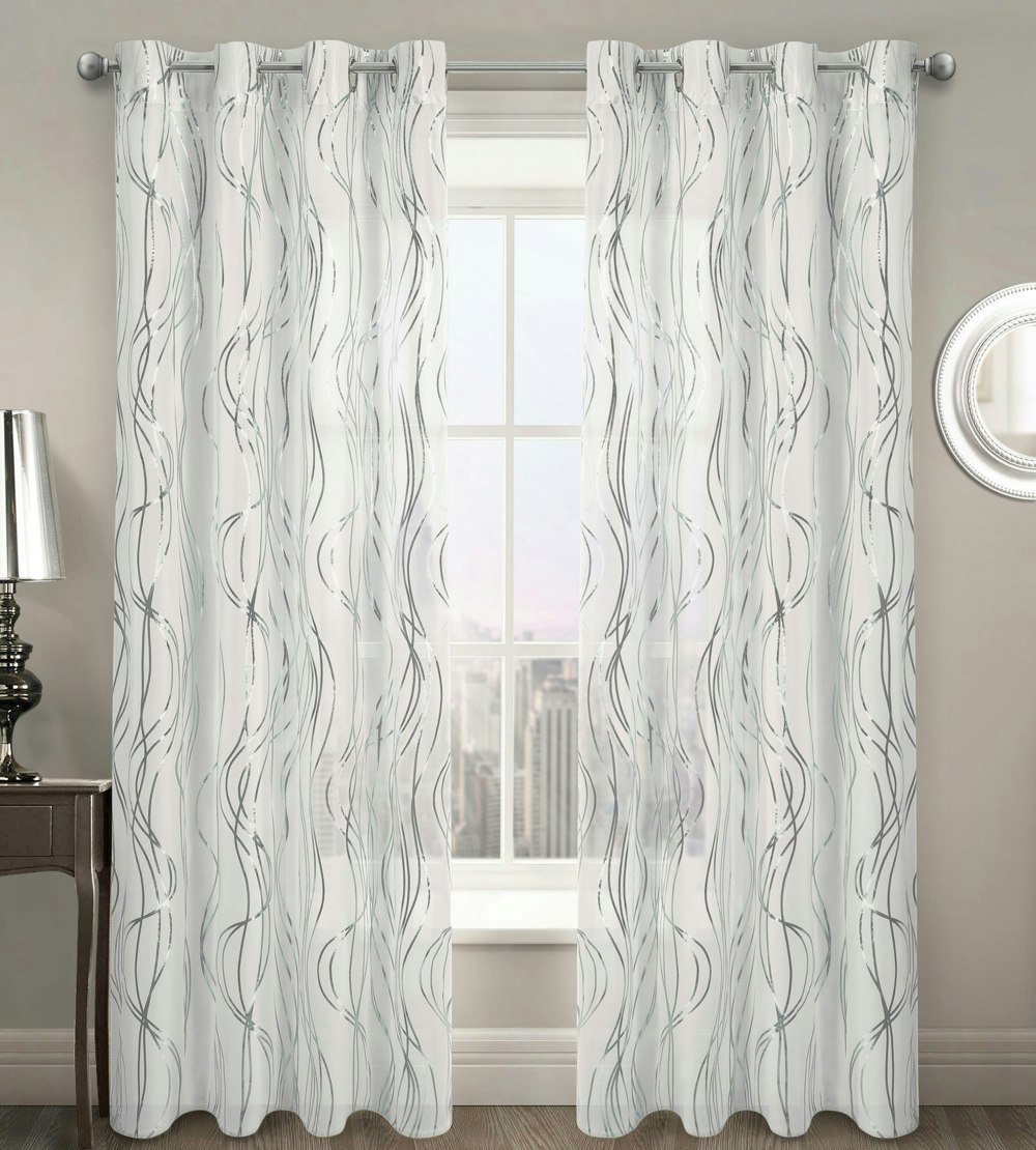 Velosso Swirls Eyelet Voile Panel - 150cm x 182cm