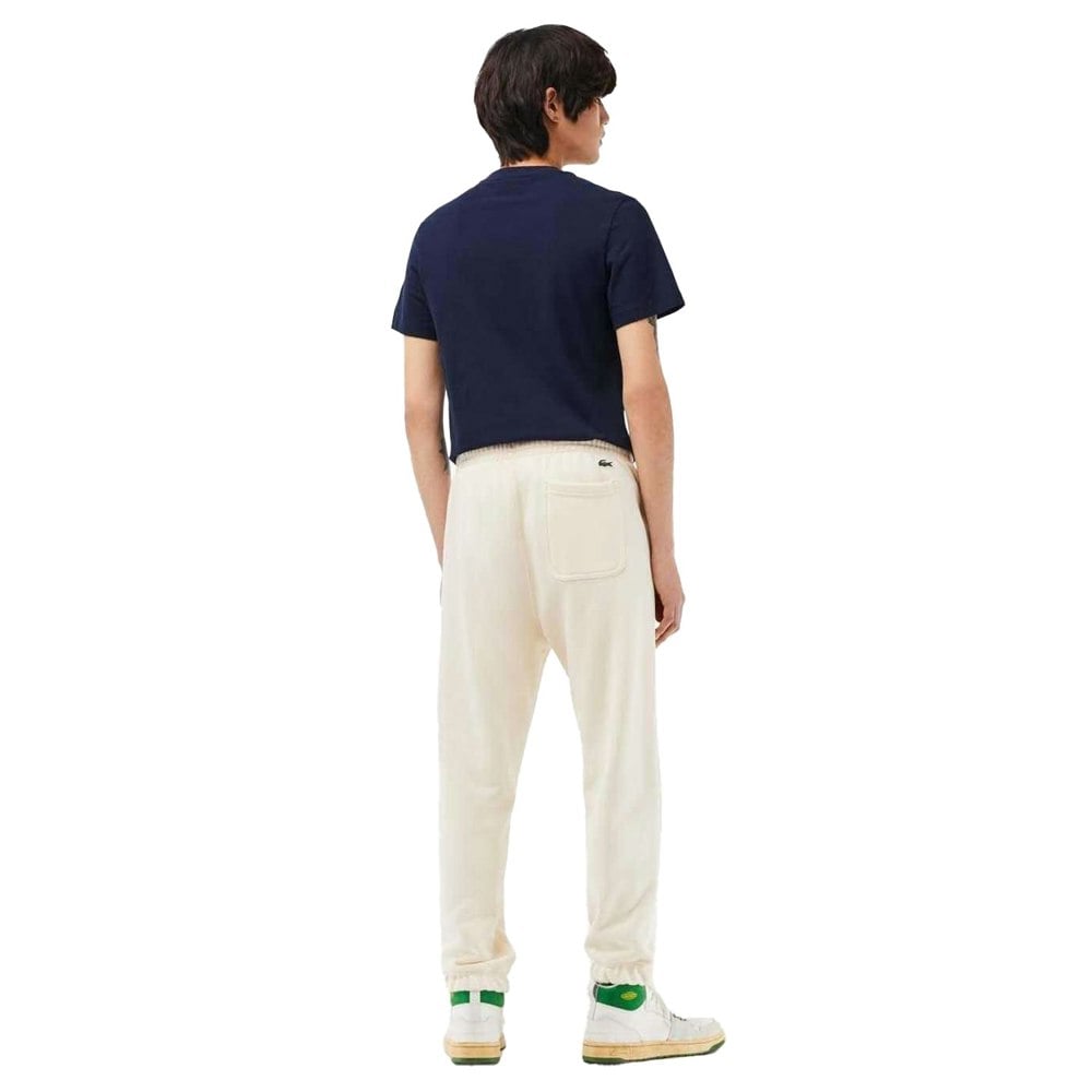 Lacoste Mens Organic Cotton Jogging Bottoms - Cream