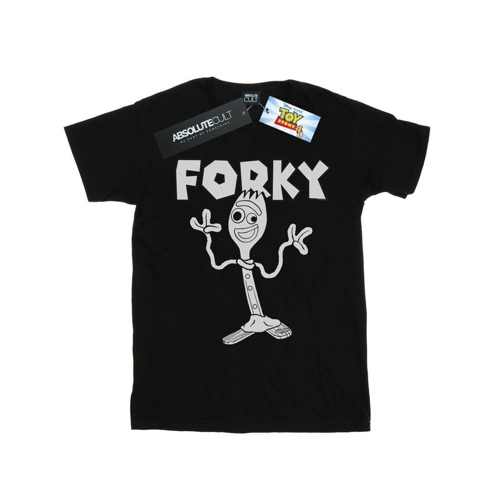 Disney Mens Toy Story 4 Forky T-Shirt - Black