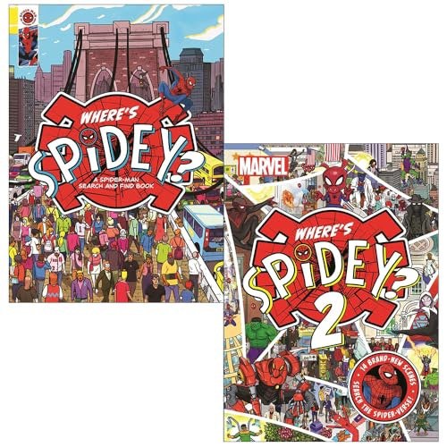 Where's Spidey? 2 Book Set, Where's Spidey? Search & Find, Where's Spidey 2? Search the Spider-Verse