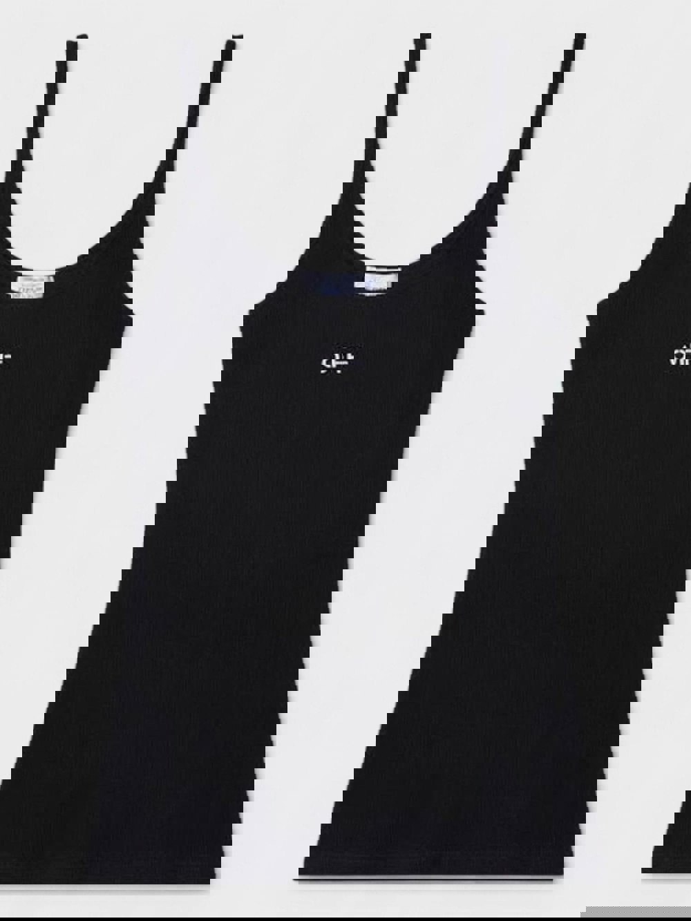 Off - White Off Stamp Rib Tank Top Black - Supplied FashionOff White