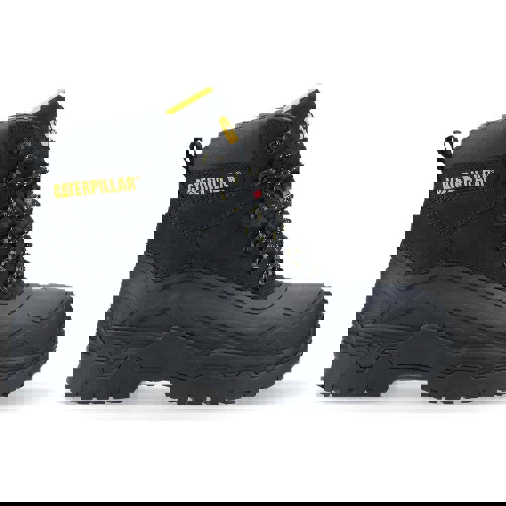 Caterpillar Mens Typhoon SBH Leather Safety Boots - Black/Yellow