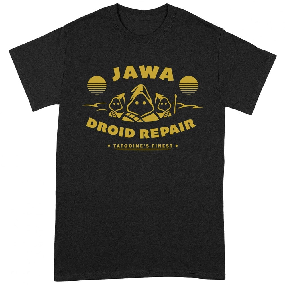 Star Wars Unisex Adult Droid Repair Jawa T-Shirt - Black/Yellow