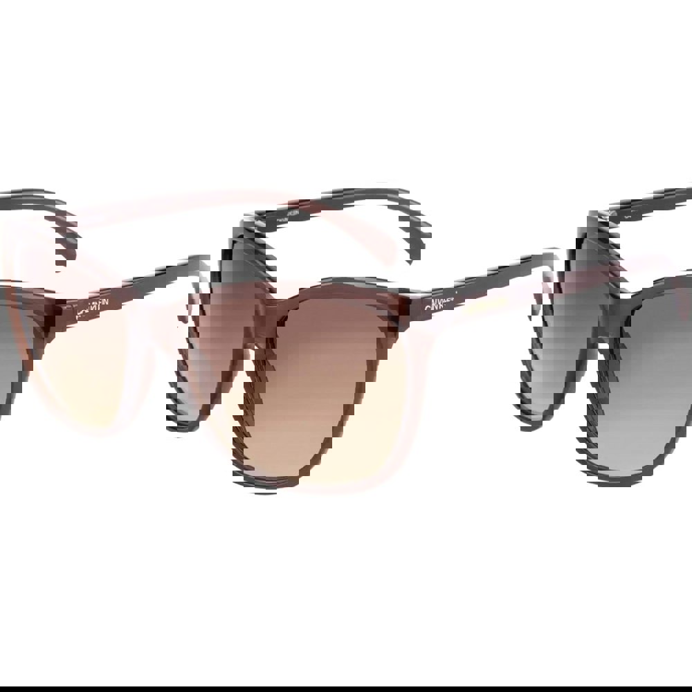 Calvin Klein Milky Brown Frame Brown Gradient Lensed Sunglasses
