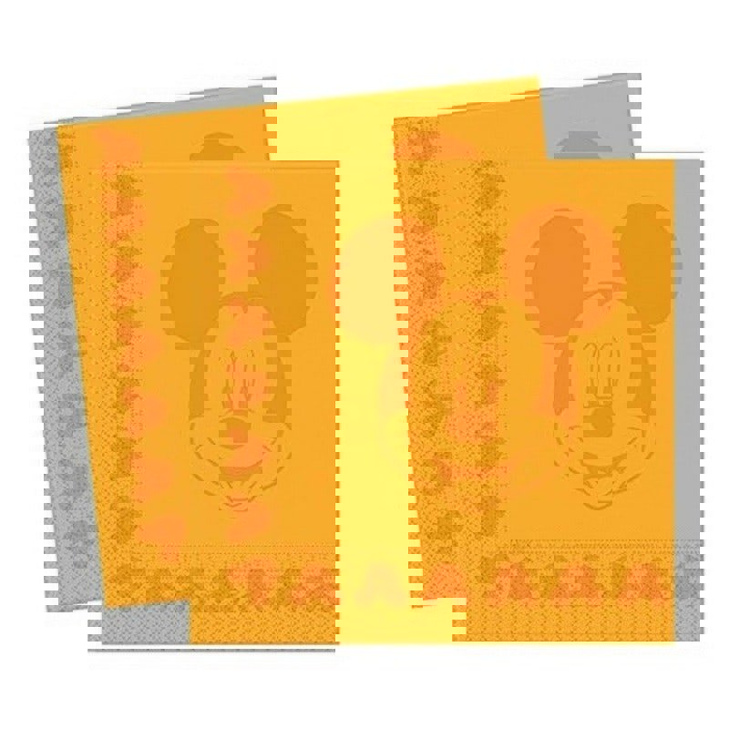 Disney Mickey Mouse Napkins (Pack of 20) - Yellow