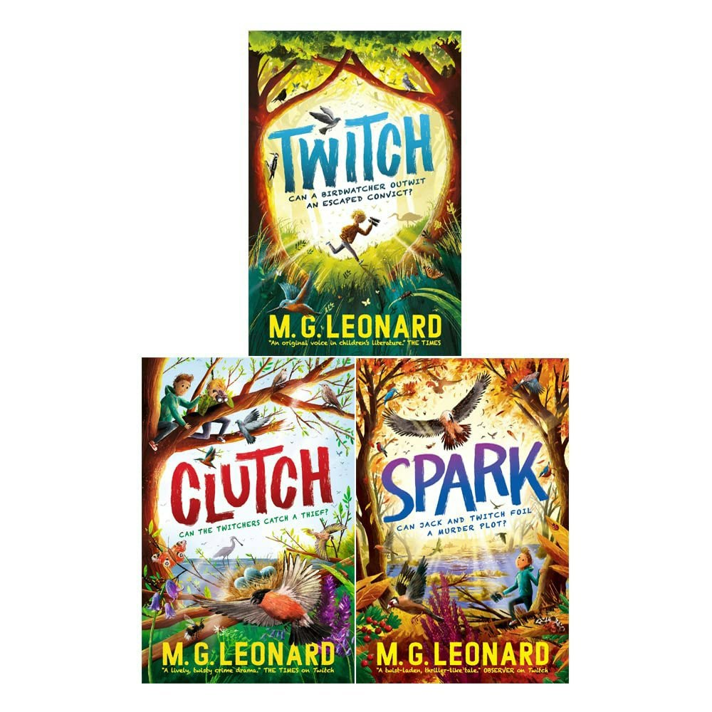 The Twitcher Series Collection 3 Books Set by M. G. Leonard (Clutch, Spark, Twitch)