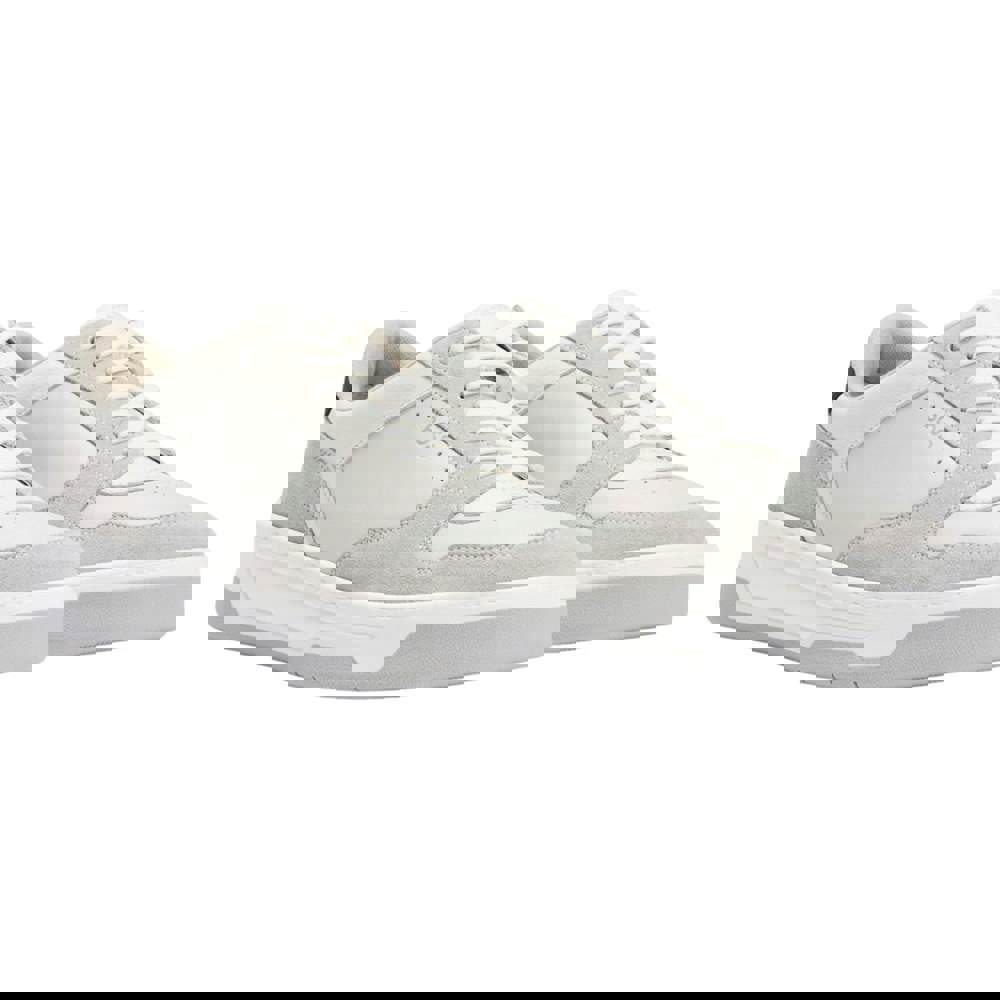 Boss Mens Baltimore Leather Tennis Trainers - White