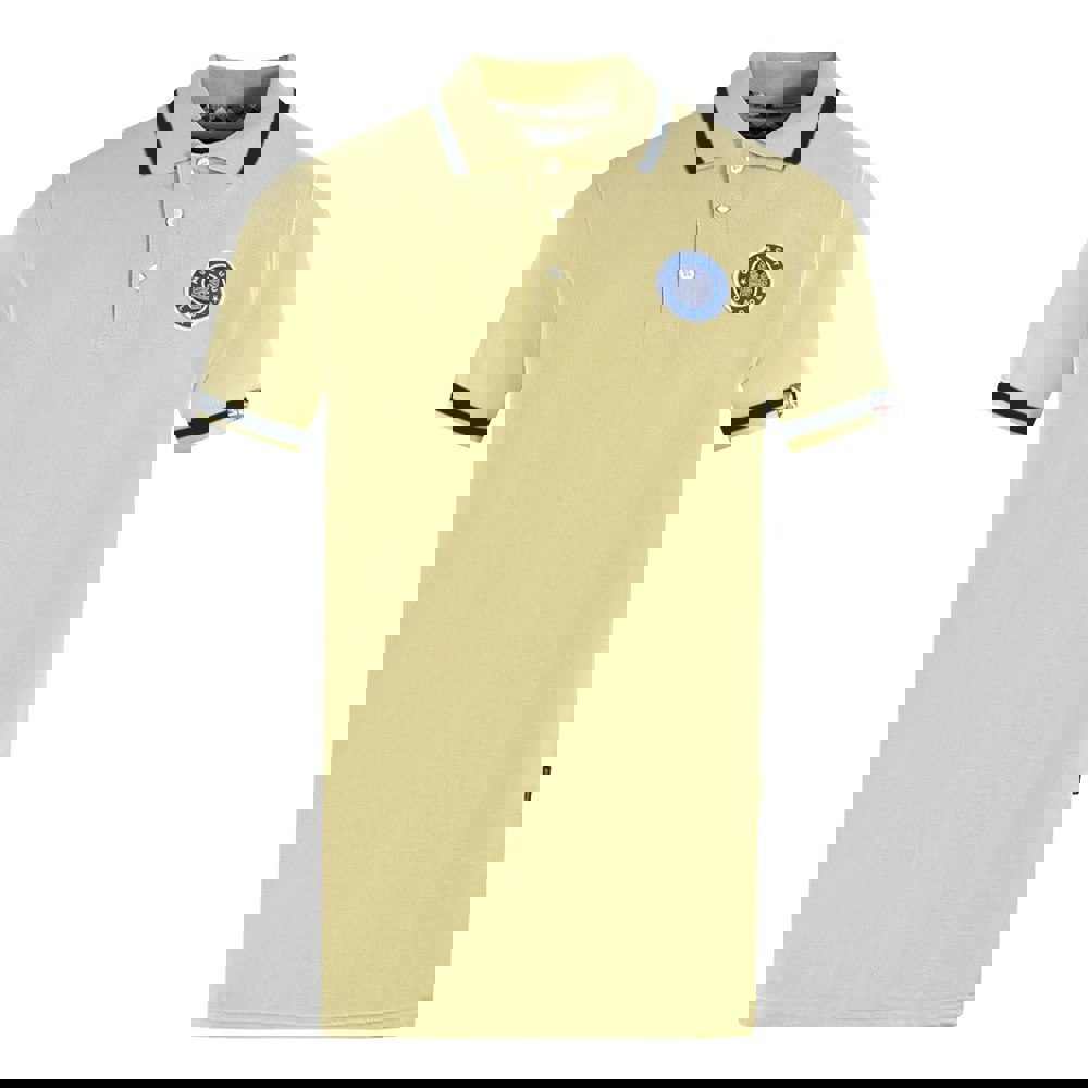 Aquascutum London Embroidered Badge Polo Shirt - Beige