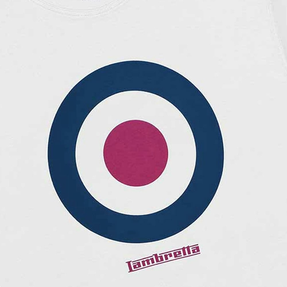 Lambretta Mens SS24 Target T-Shirt - White