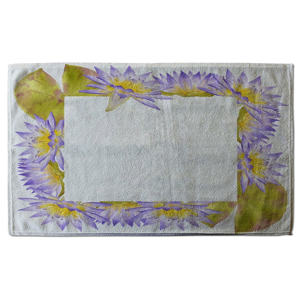 Benjamin Tate Design Gold & Purple Flowers (Bath Towel)