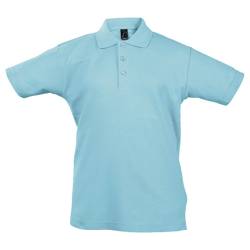 SOLS Kids Unisex Summer II Pique Polo Shirt - Sky Blue - Sky Blue - 100% Cotton