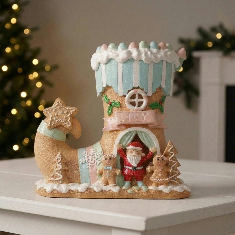 Garden Greatness LED Sweet-Inspired Boot House Figurine
