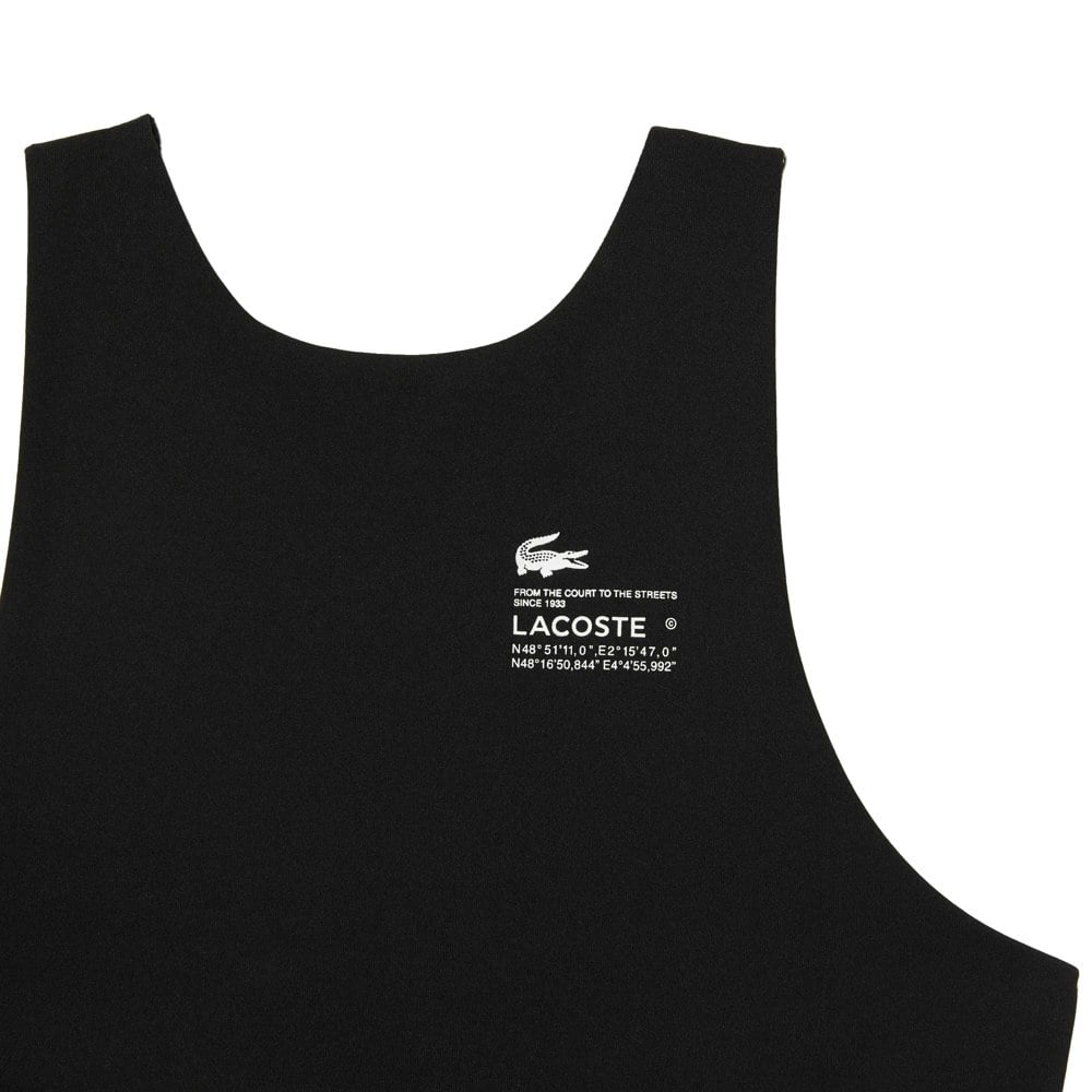 Lacoste Womens Recycled Polyamide Quick Dry Sports Bra - Black