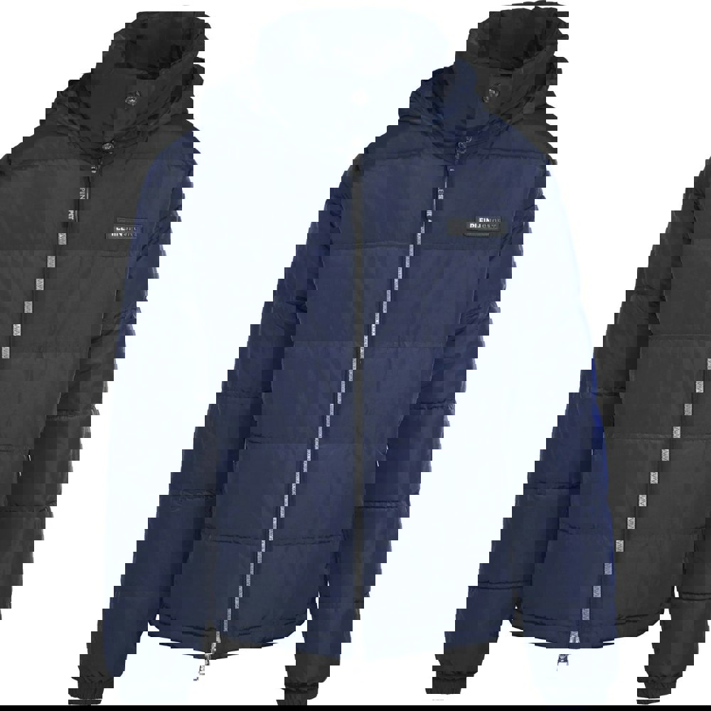 Plein Sport Bold Back Logo Padded Navy Blue Jacket S