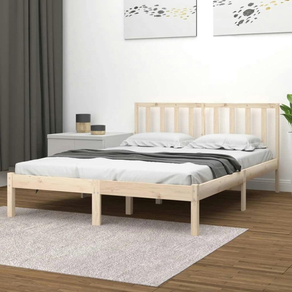 Berkfield Bed Frame Solid Wood Pine 120x190 cm Small Double