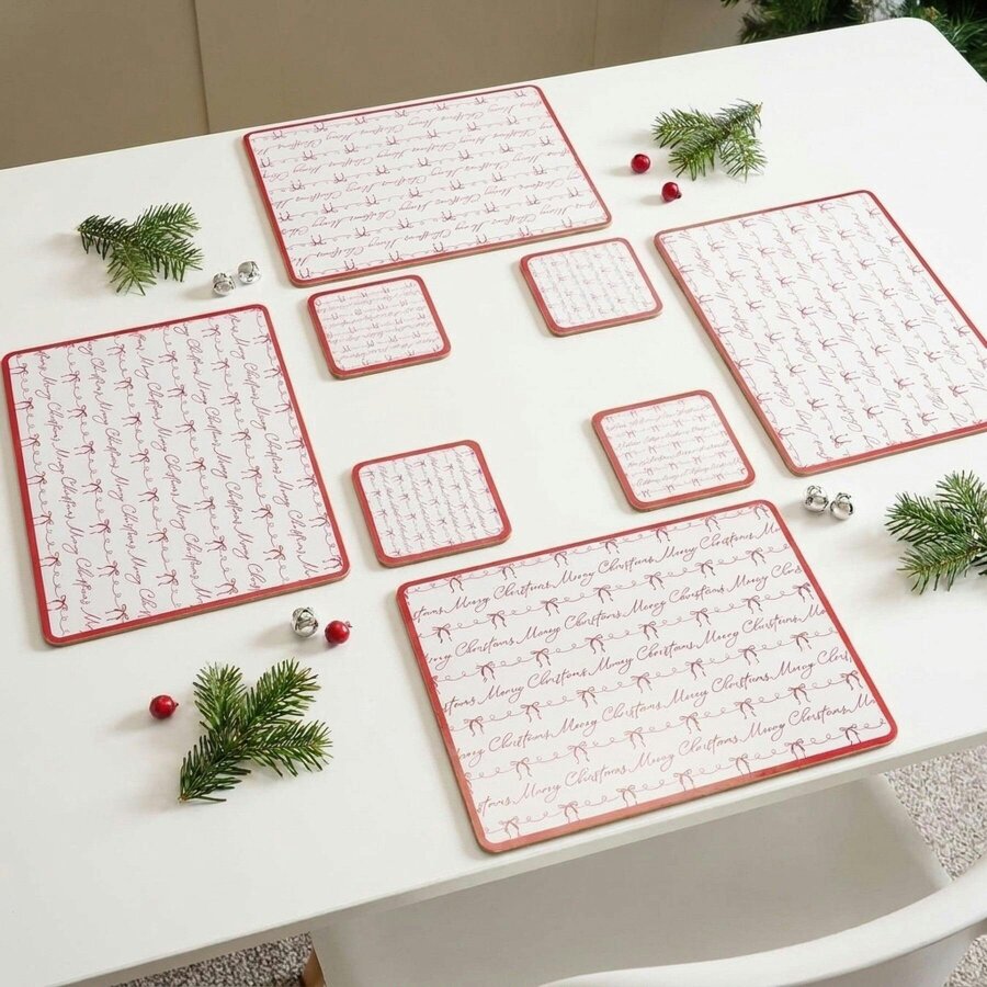 Garden Greatness Festive Bow Design Placemats & Coasters