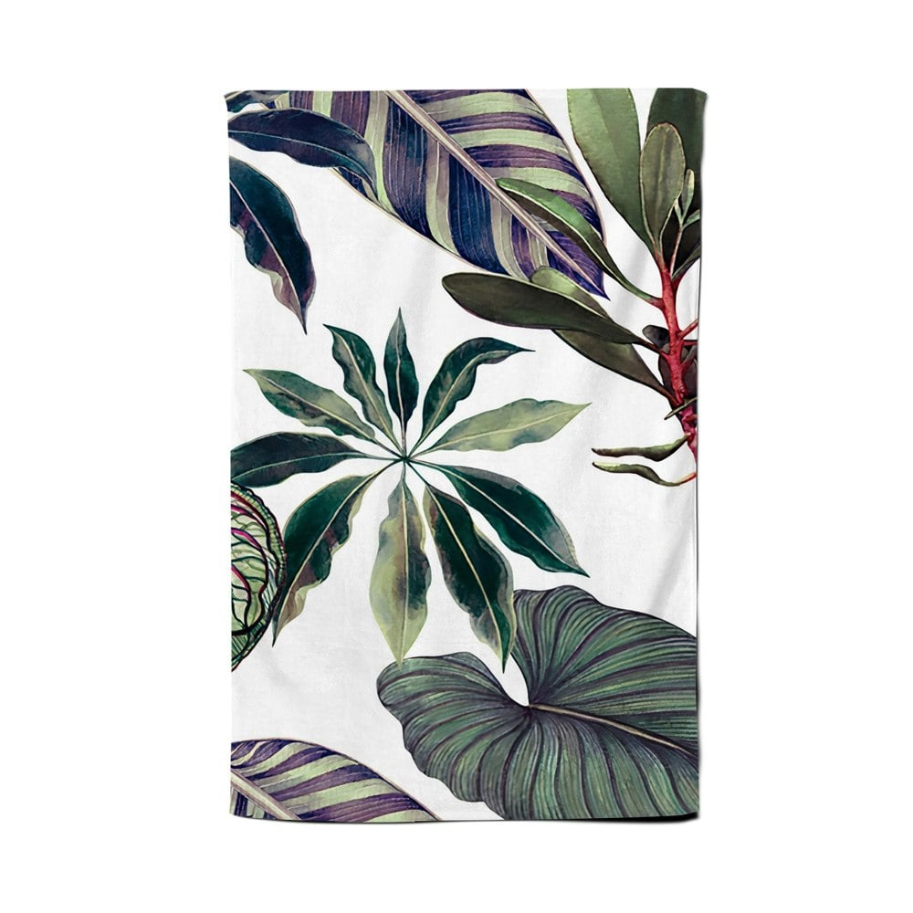 Warren Reed Watercolor Tropical Leaf Tea Towel
