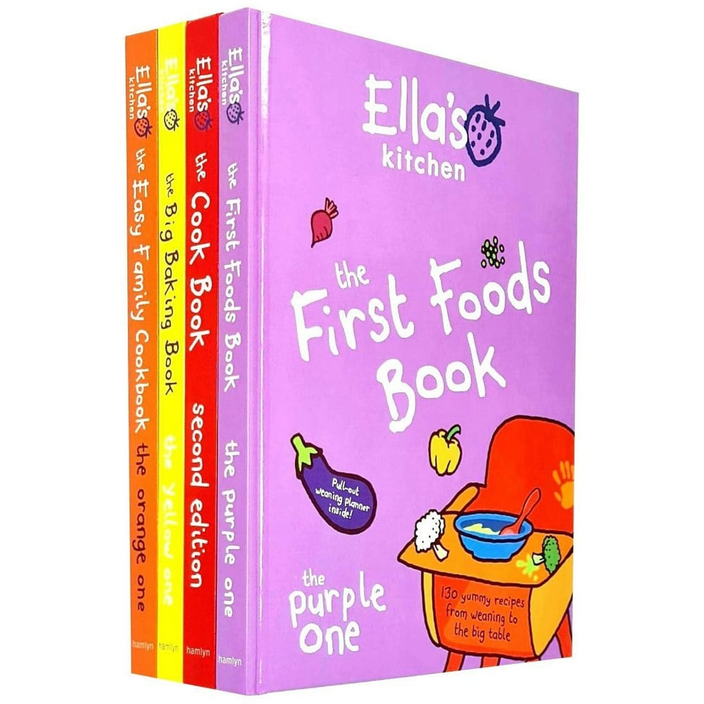 Ella's Kitchen 4 Books Set The Big Baking Book, The Easy Family Cookbook, The First Foods & more