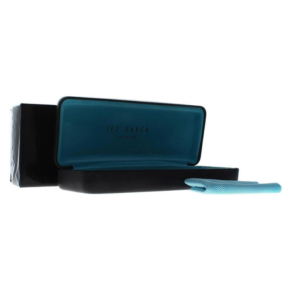 Ted Baker small black faux leather Glasses Case with cleaning cloth