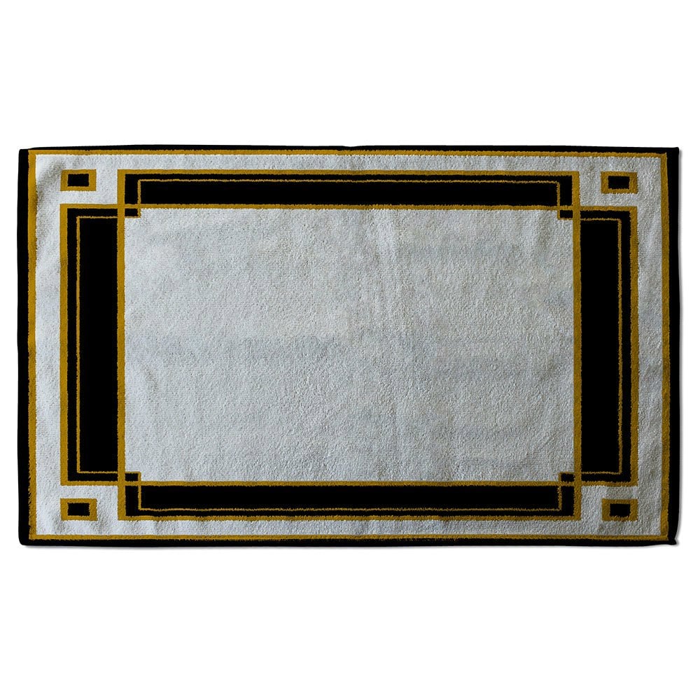 Benjamin Tate Design Art Deco Black & Gold (Bath Towel)