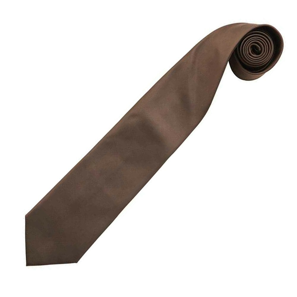 Premier Mens Colours Fashion Tie - Brown