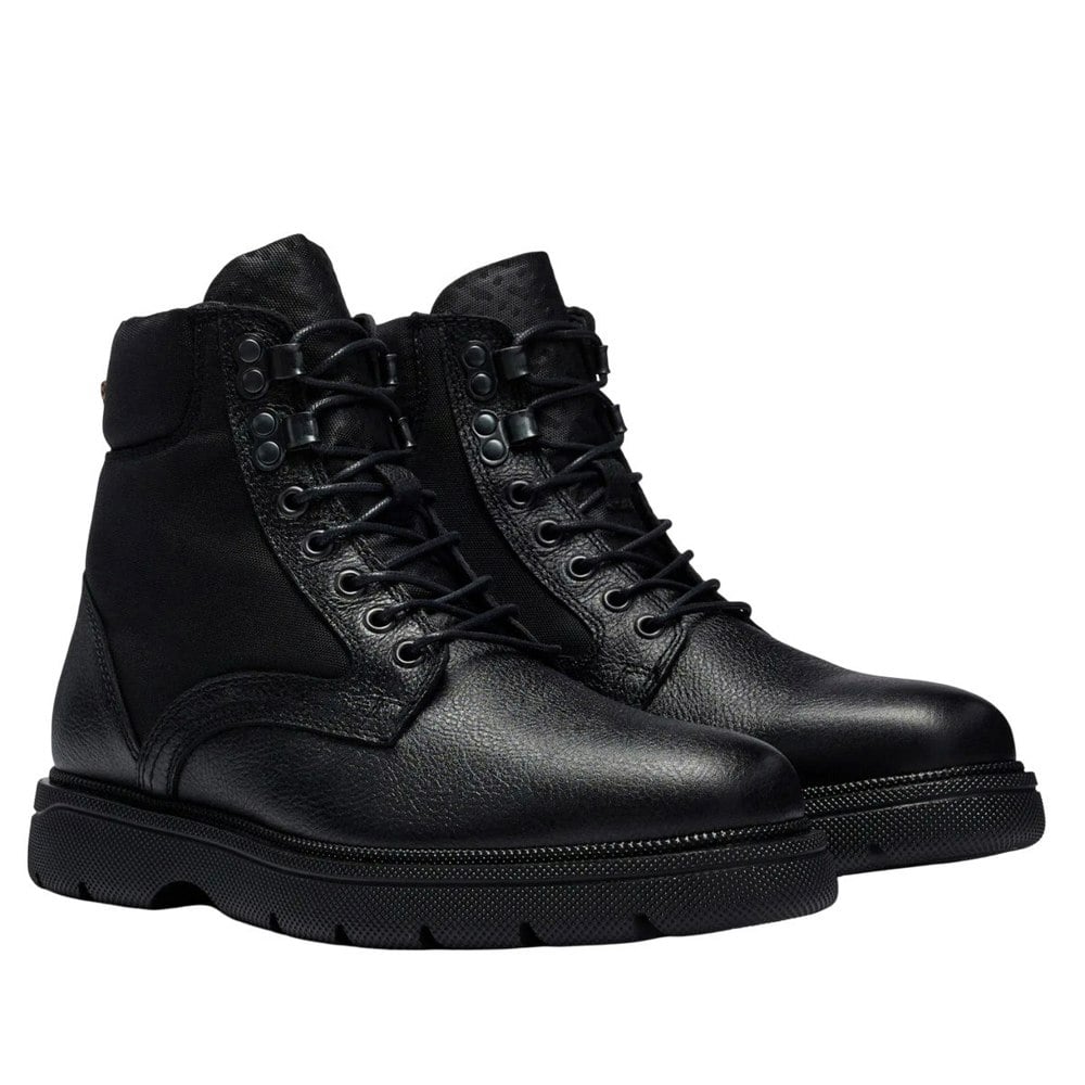 Boss Mens Jacob Grain Leather Ankle Boots - Black