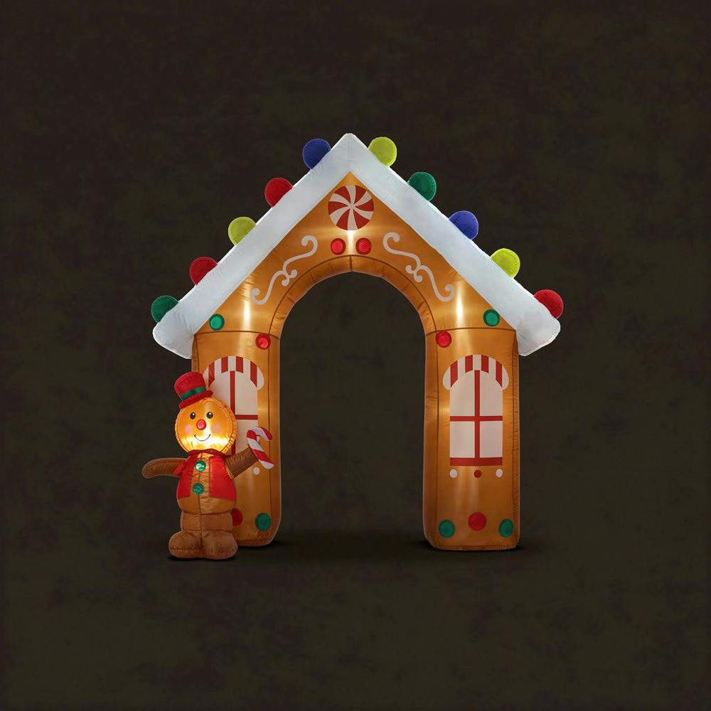 Garden Greatness 9.5ft Inflatable Gingerbread House Archway