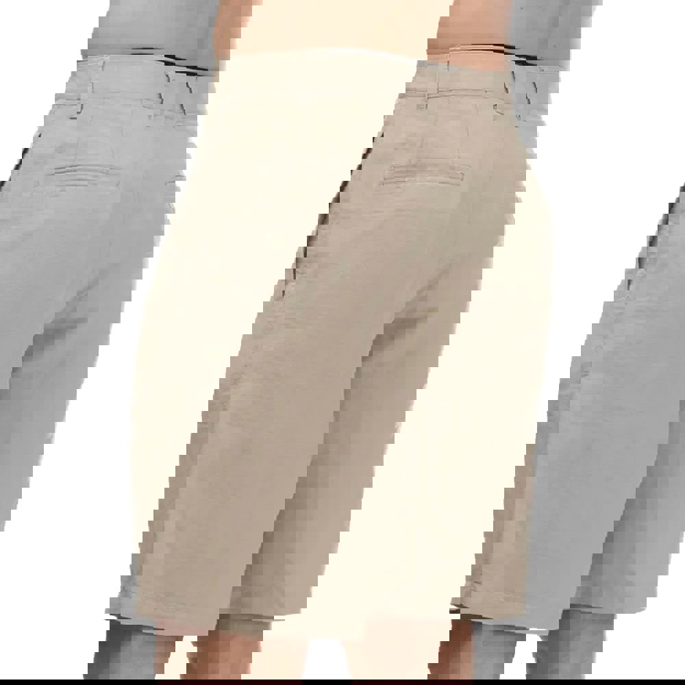 Armani Exchange Mens Linen Rayon Twill Shorts - Beige