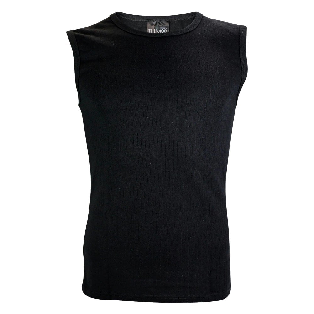 THMO Kids Warm Lightweight Sleeveless Thermal Vest Top for Winter Base Layer - Black