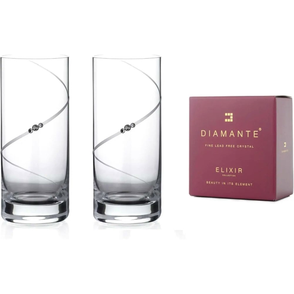 'Silhouette' Crystal Highball Glasses - Set of 2