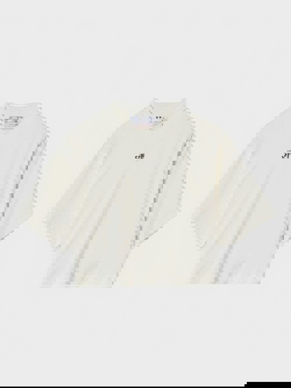 Off - White Off Stamp Ribbed Cropped Tee White/Black - Supplied FashionOFF WHITE
