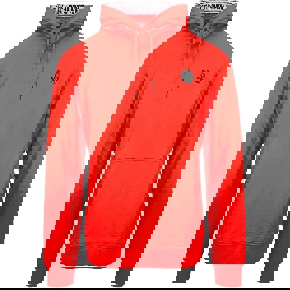 Plein Sport Large Scratch Logo Taped Hood Red Hoodie S