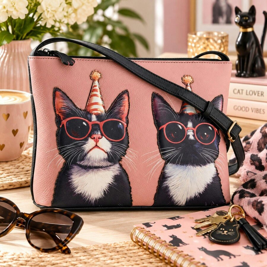 Mala Leather Cool Cats Leather Crossbody