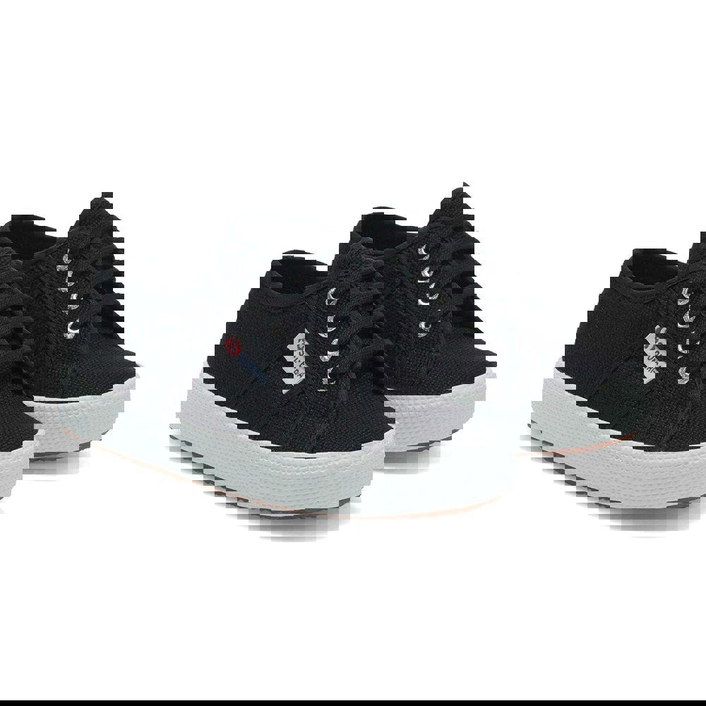 Superga Childrens/Kids 2750 Easylite Leather Trainers - Black/White