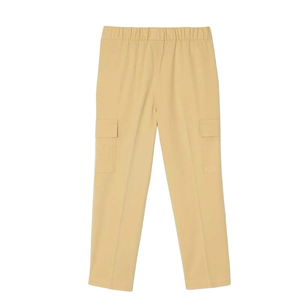 Lacoste Kids Gabardine Lightweight Cargo Trousers - Natural