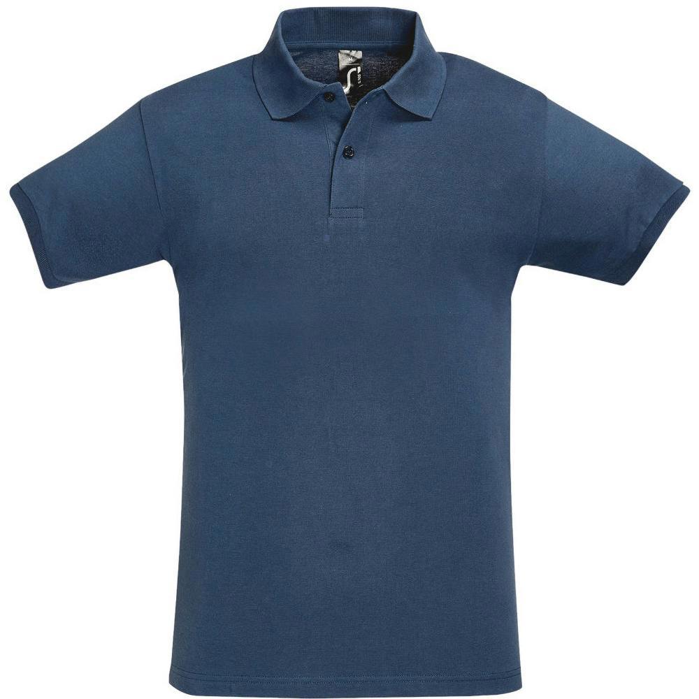 SOLS Mens Perfect Pique Short Sleeve Polo Shirt - Denim - Denim - 100% Cotton