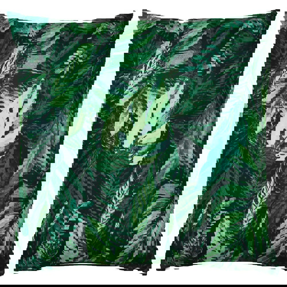 Furn Psychedelic Jungle Print Outdoor Cushion Cover - Green