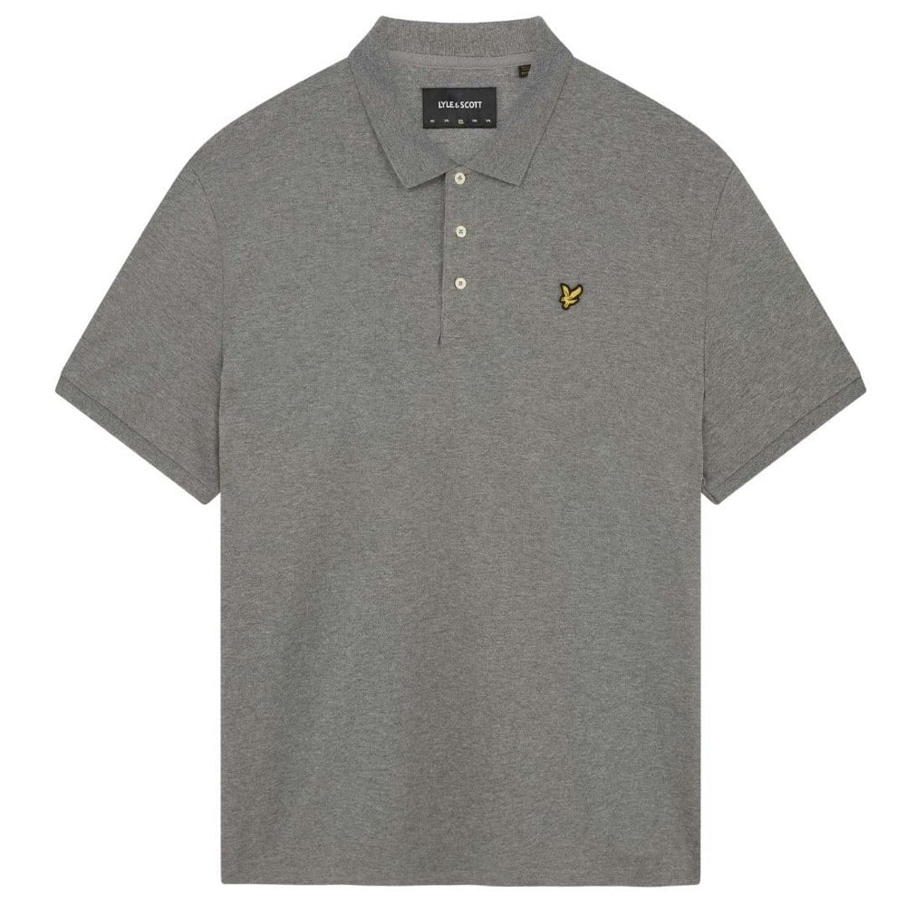 Lyle & Scott Plain Mid Marl Polo Shirt - Grey