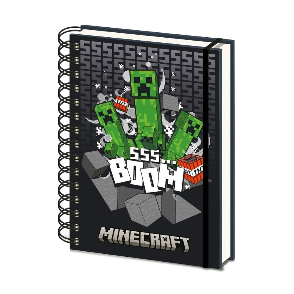 Minecraft 3D & Lenticular A5 Wirebound Notebook - Multicoloured