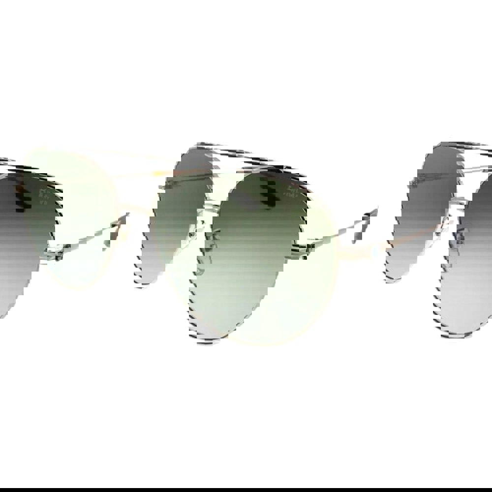 BMW Shiny Rose Gold Framed Gradient Green Lensed Sunglasses