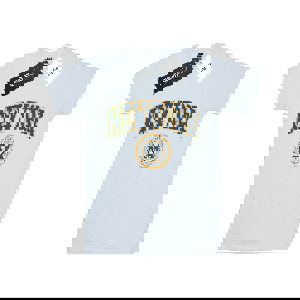 Disney Mens Mickey Mouse New York Seal T-Shirt - White