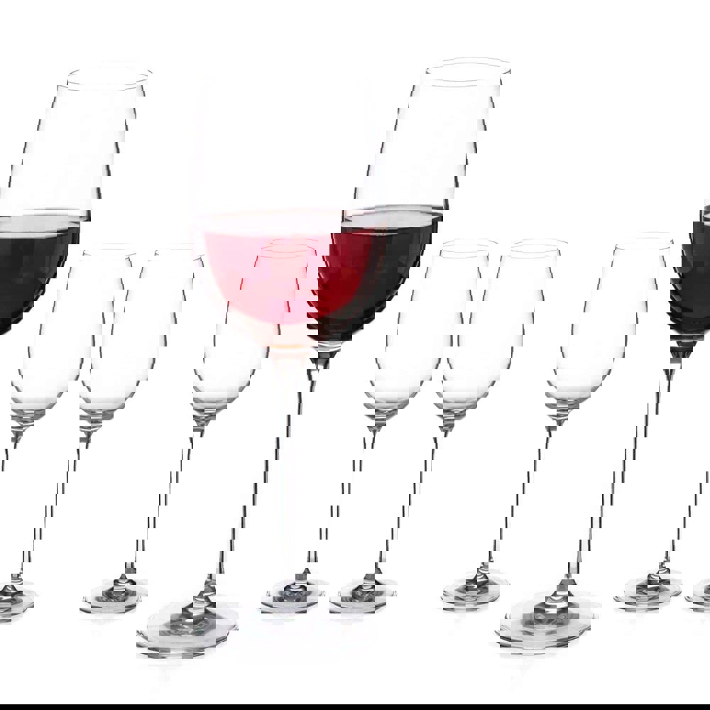 Diamante Moda Red Wine Glasses - Set of 6