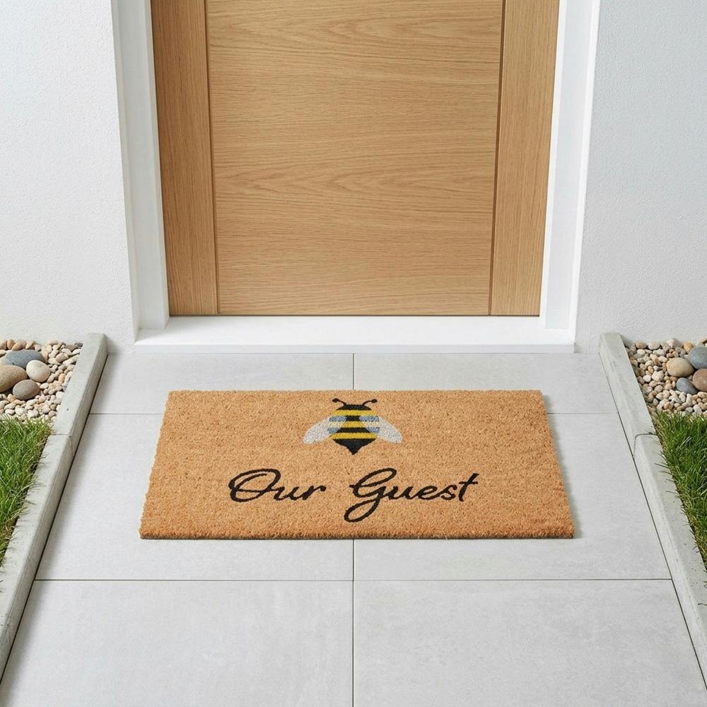 Garden Greatness Bee Our Guest Natural Coir Doormat