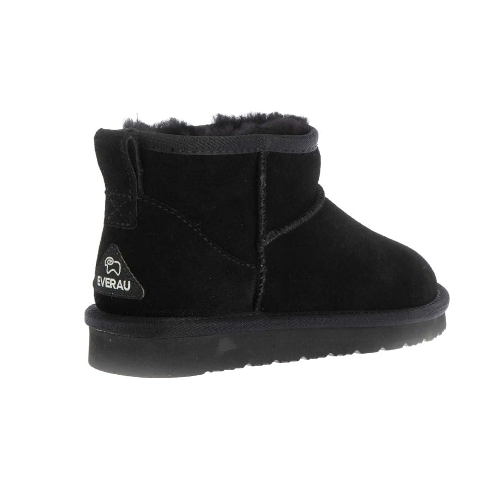 EverAu Womens/Ladies Finch Mini Cow Suede Classic Boots - Black
