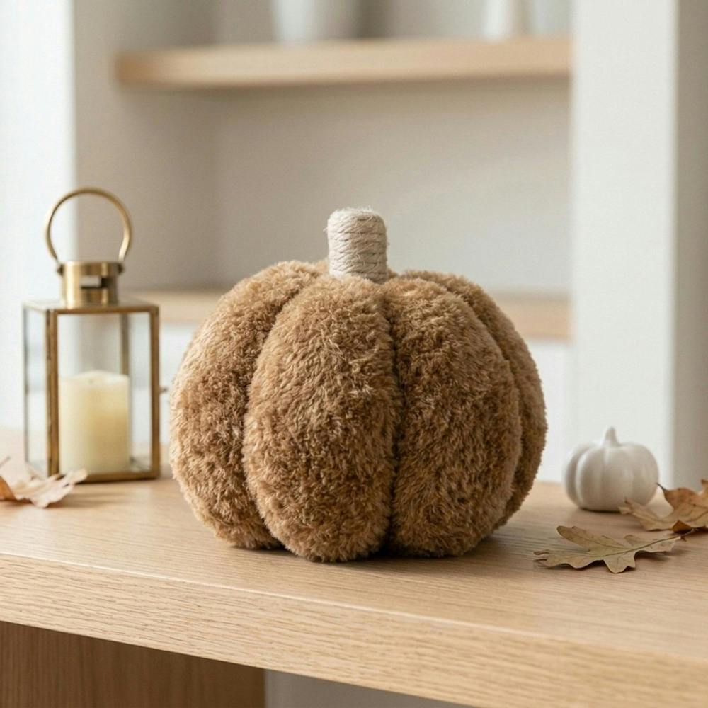 Garden Greatness Rustic Faux Brown Pumpkin Ornament