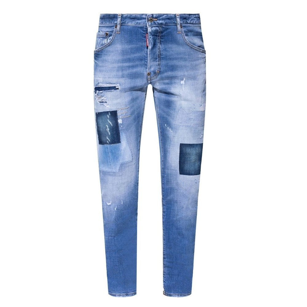 DSQUARED2 S74LB0975 S30664 SKATER JEAN 470 NAVY BLUE JEANS Mens 46