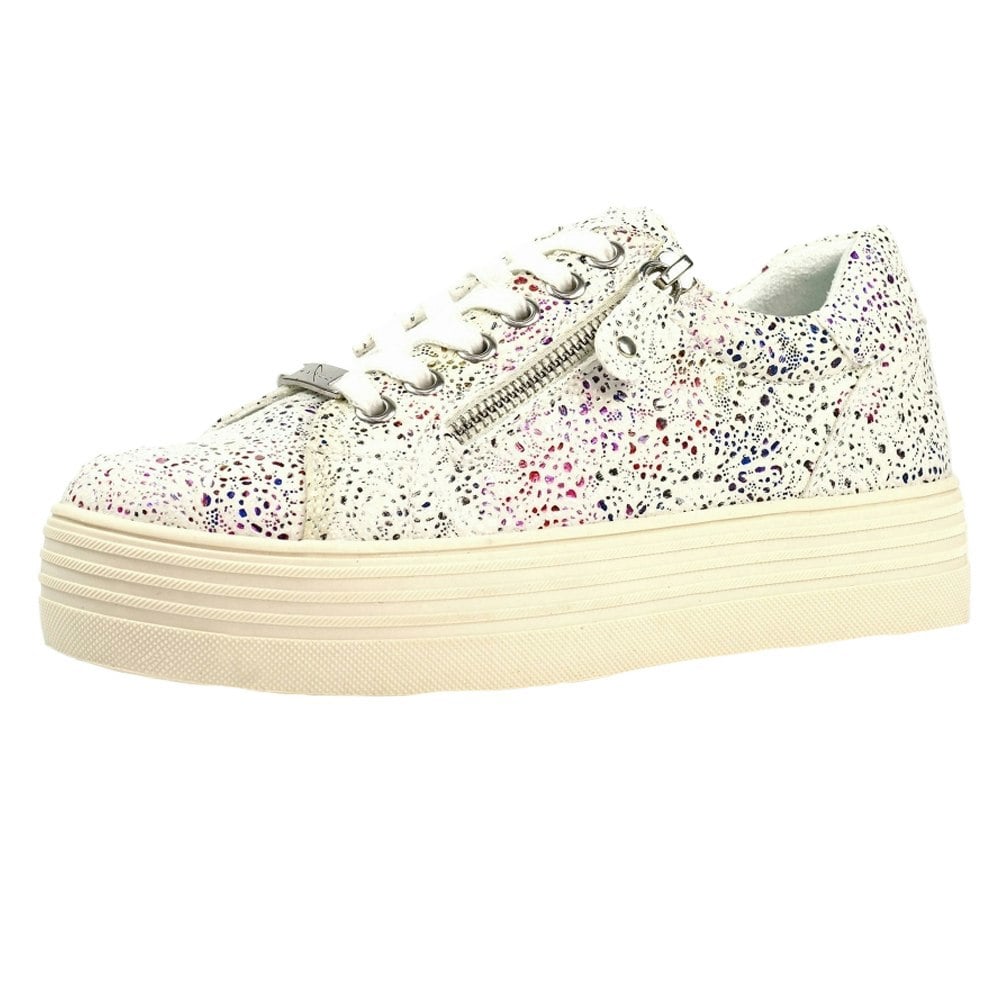 Lunar Womens/Ladies Detroit Trainers - White