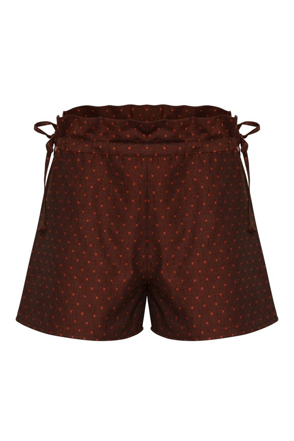 Bo Carter Holly Shorts in Organic Cotton - Purple Dots