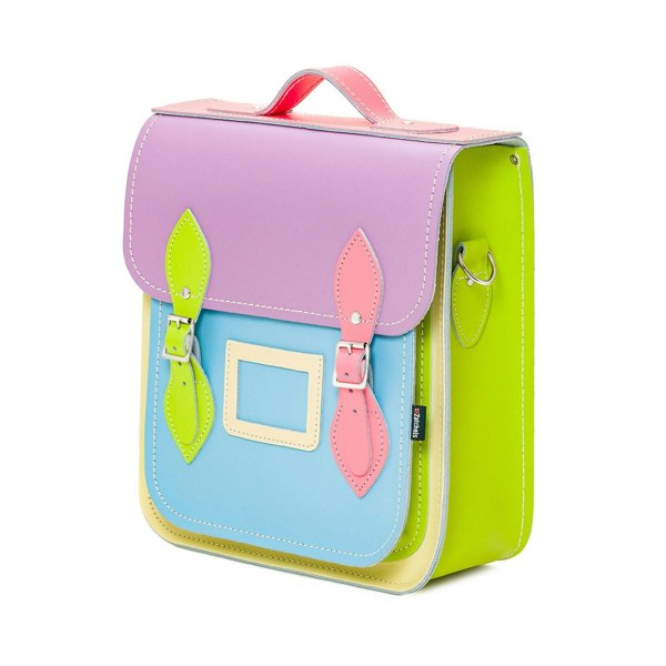 Pastel Kaleidoscope Leather City Backpack - Backpack - Zatchels